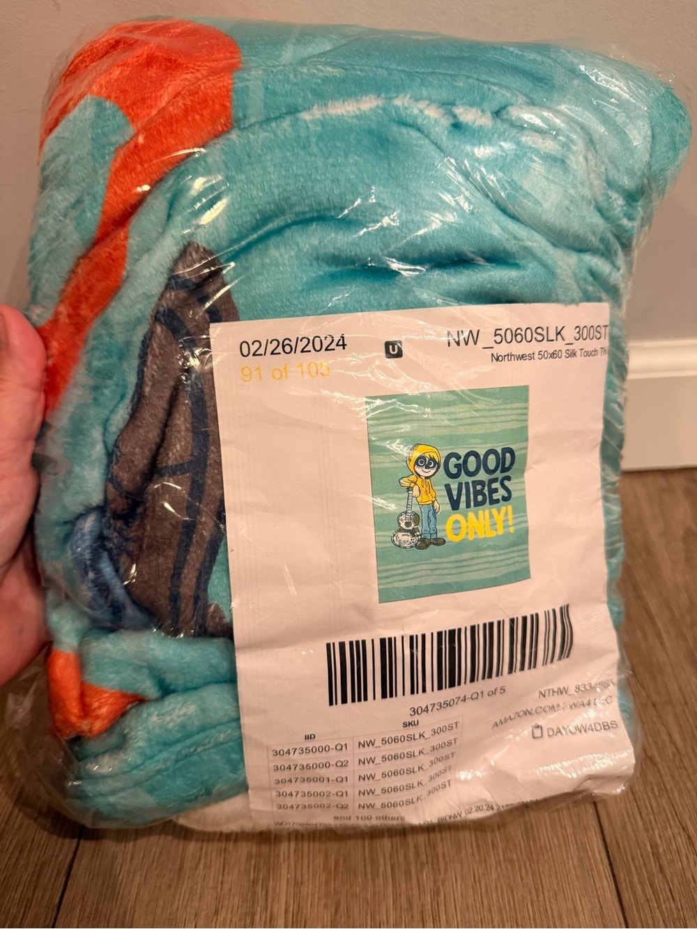 Northwest Disney Wonder of Pixar Silk Touch Throw Blanket, 50" x 60", Good Vibes
